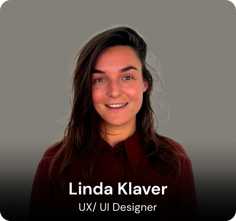 A portrait photograph of Nicxon Digital's UX/ UI Designer, Linda Klaver smiling.