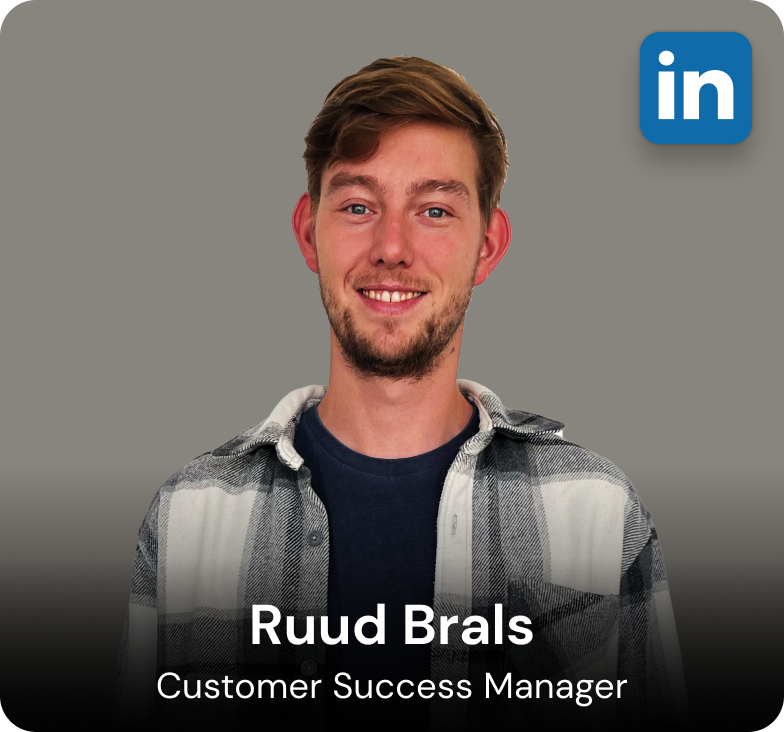 A portrait photograph of Nicxon Digital's Customer Success Manager, Ruud Brals smiling.